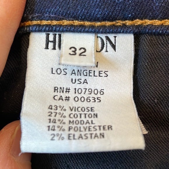 Sz32 Hudson Krista Super Skinny Ankle Denim in a dark wash BGLO colour VGUC - Picture 12 of 14